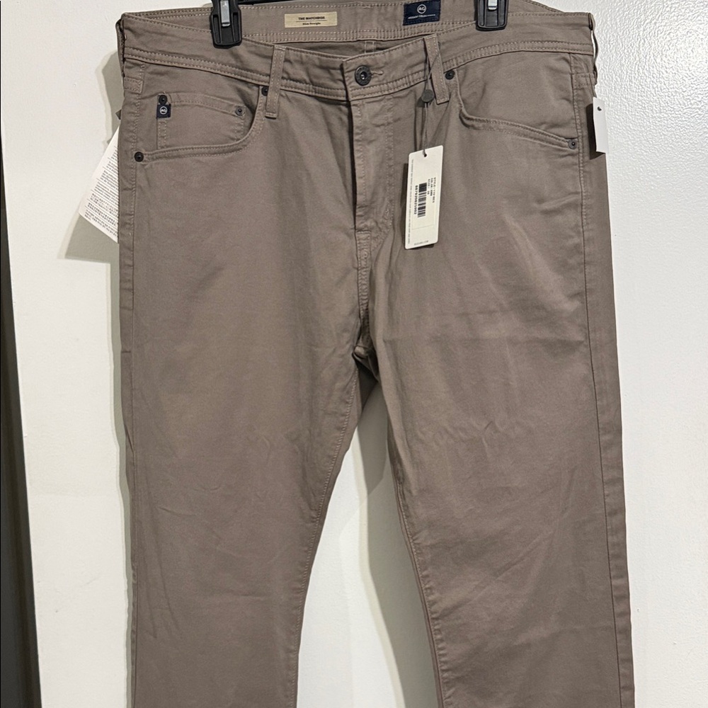 Ag Adriano Goldschmied Men's Slim Straight Jeans in Taupe
